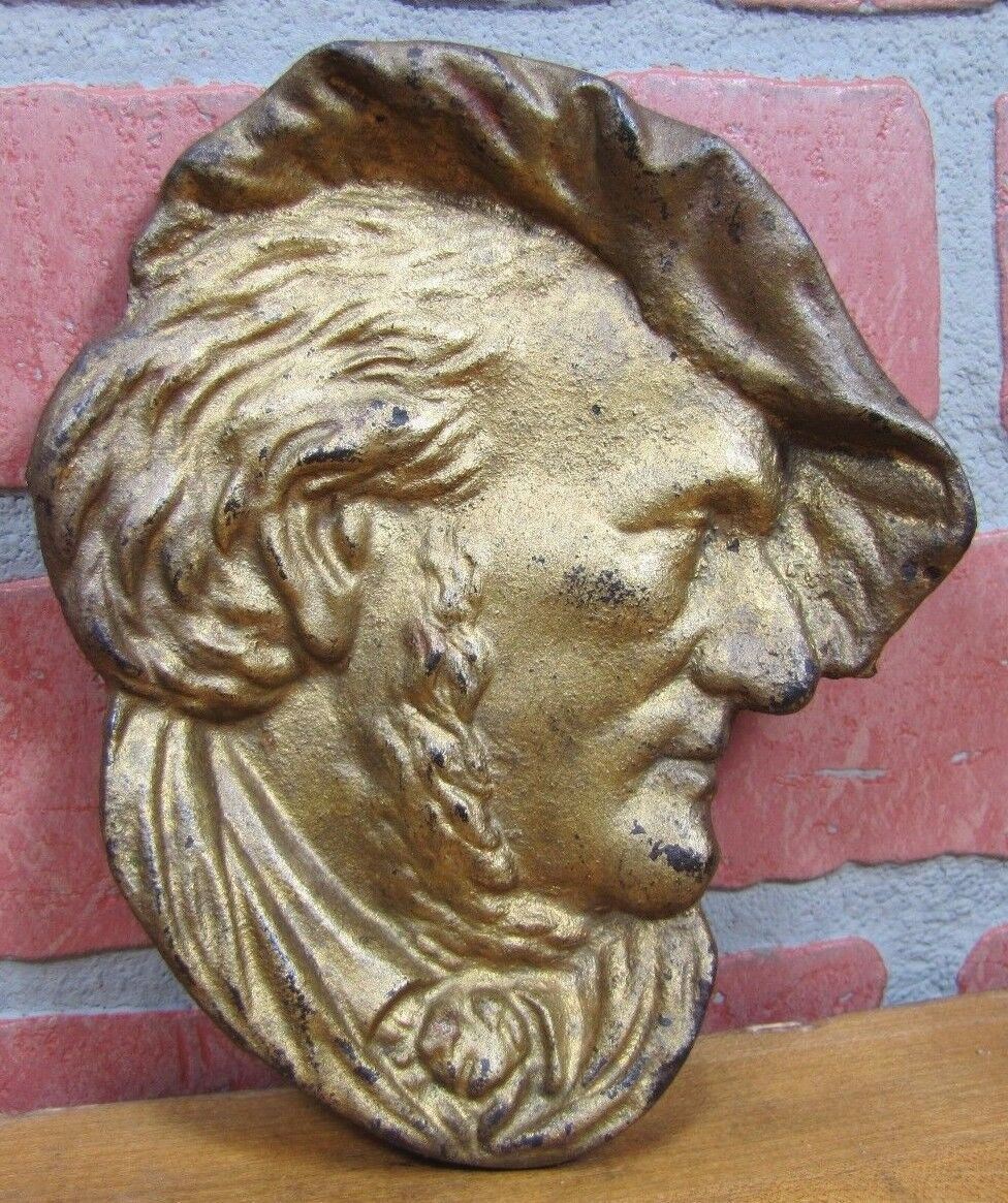 Old Richard Wagner German Composer Conductor Opera Cast Iron Figural Tray