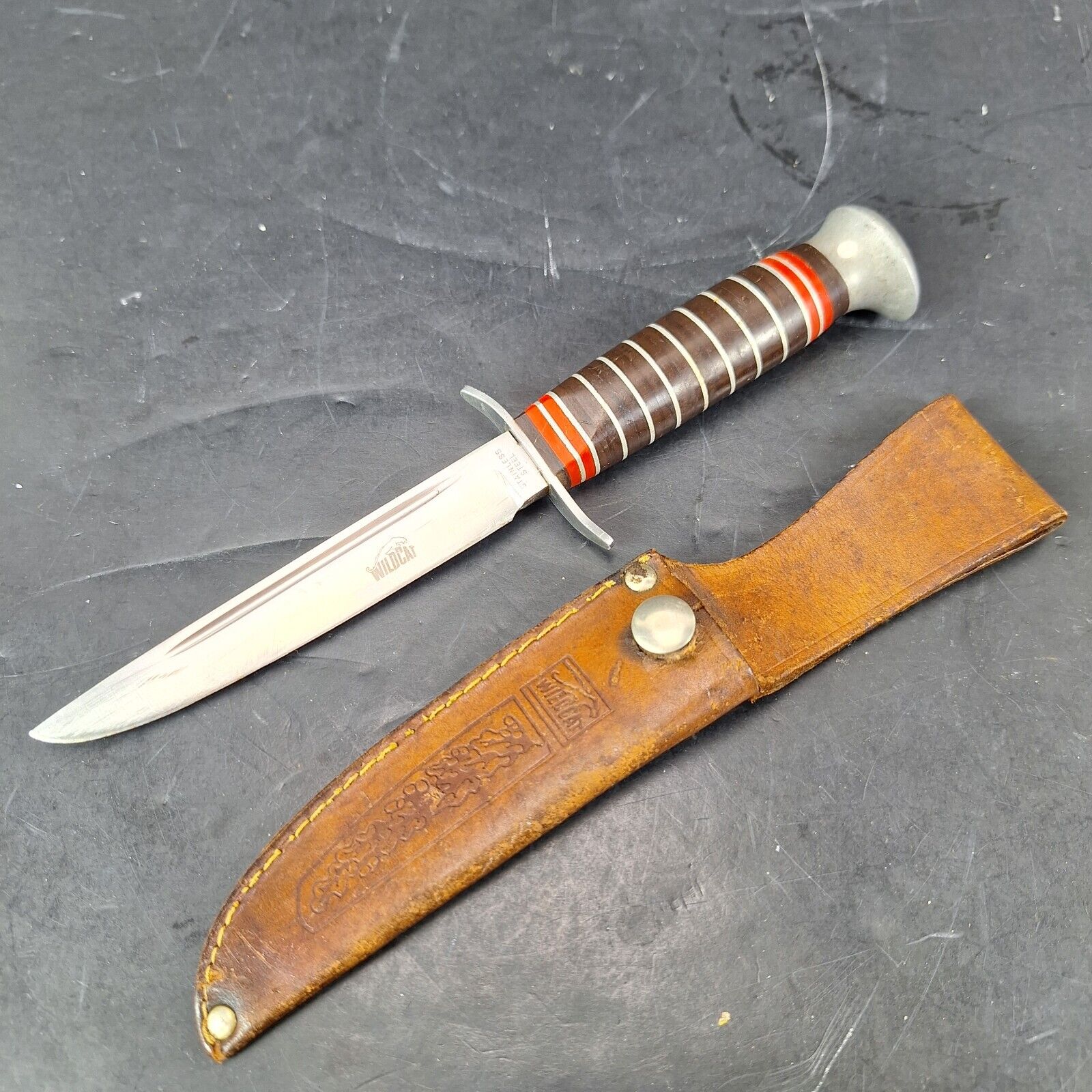 Vintage Wildcat Hunting Knife BS-35 Stainless Steel Normal Straight 5\