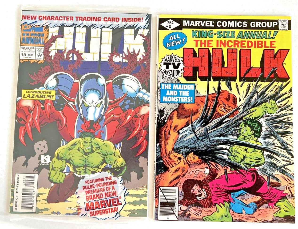 The Incredible Hulk KING SIZE ANNUAL #8 and #19 (NEW POLYBAG) - RARE VINTAGE