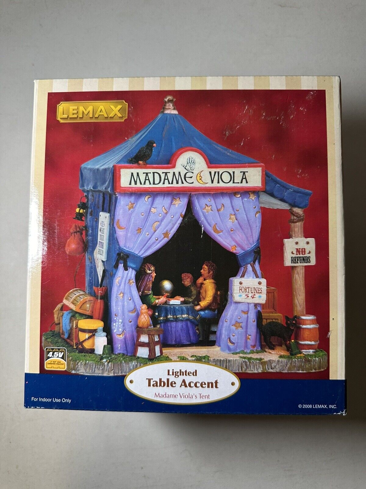 Rare LEMAX 84792 MADAME VIOLA\'S FORTUNE TELLER Carnival Tent Mint|Tested & works