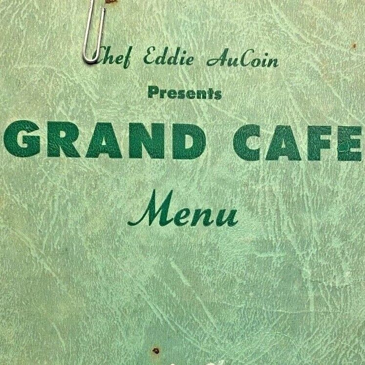 Vintage 1930s Grand Cafe Café Restaurant Menu Chef Eddie AuCoin Roseburg Oregon