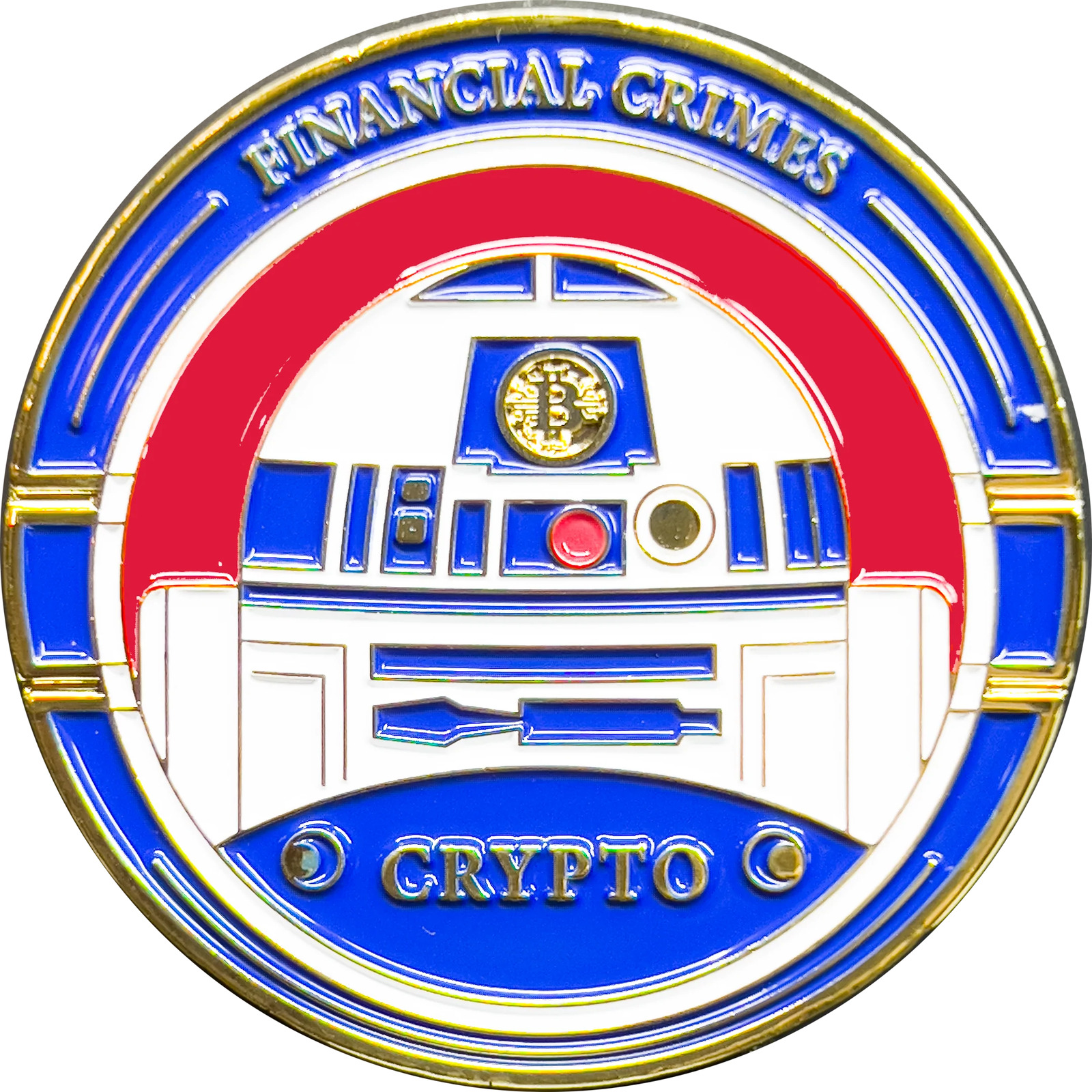GL10-001 R2-D2 Financial Crimes Task Force Challenge Coin R2D2 HSI DEA FBI ATF N