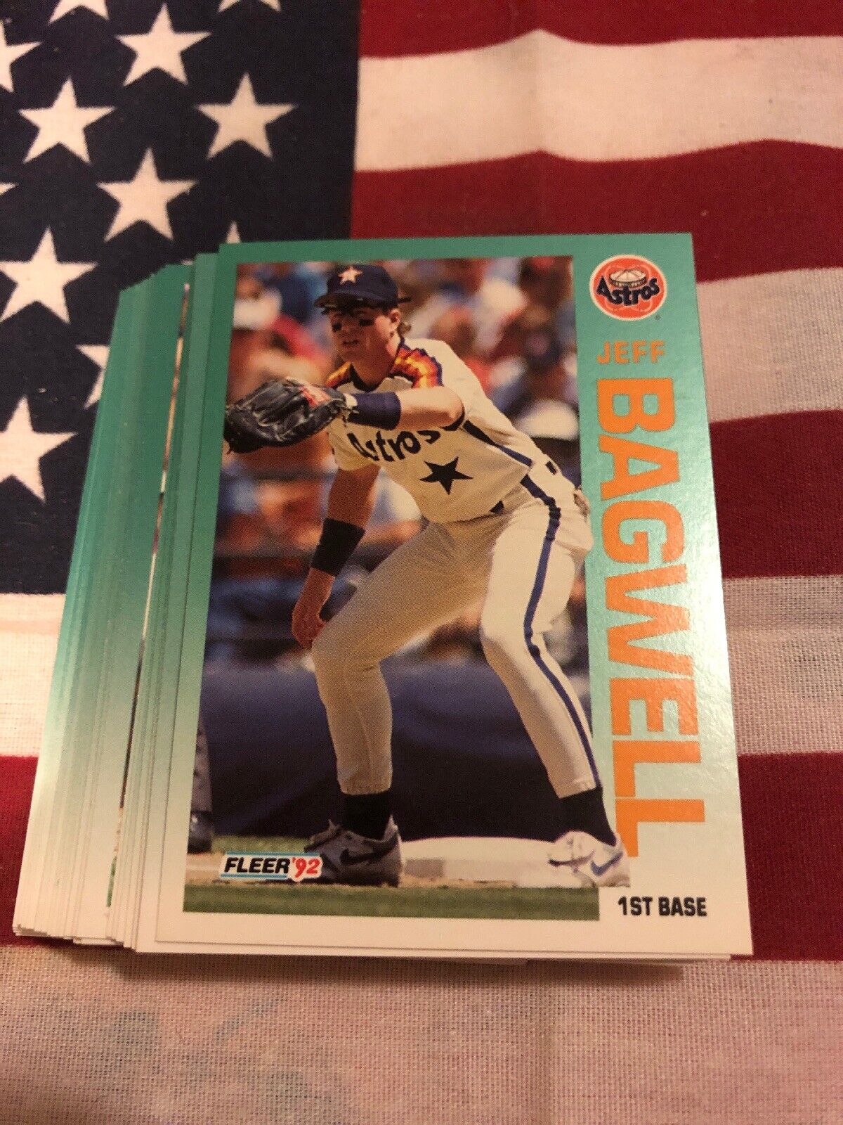 1992 Fleer Astros Team Set With Jeff Bagwell And Kenny Lofton Rookie