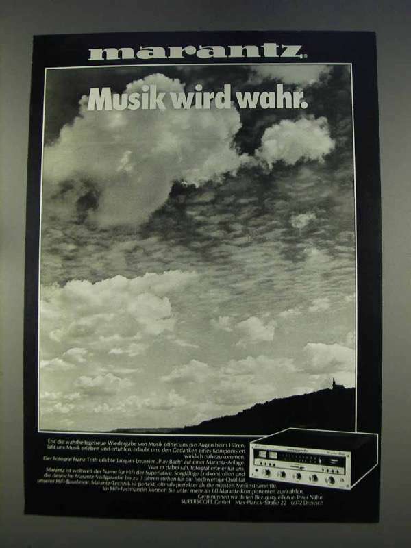 1977 Marantz Audio Equipment Ad - in German