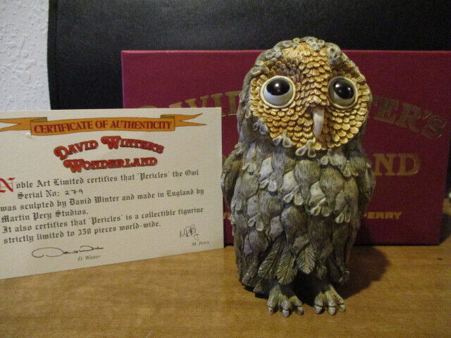Harmony Kingdom Artist David Winter's Wonderland Pericles Owl UK Made DWWOW