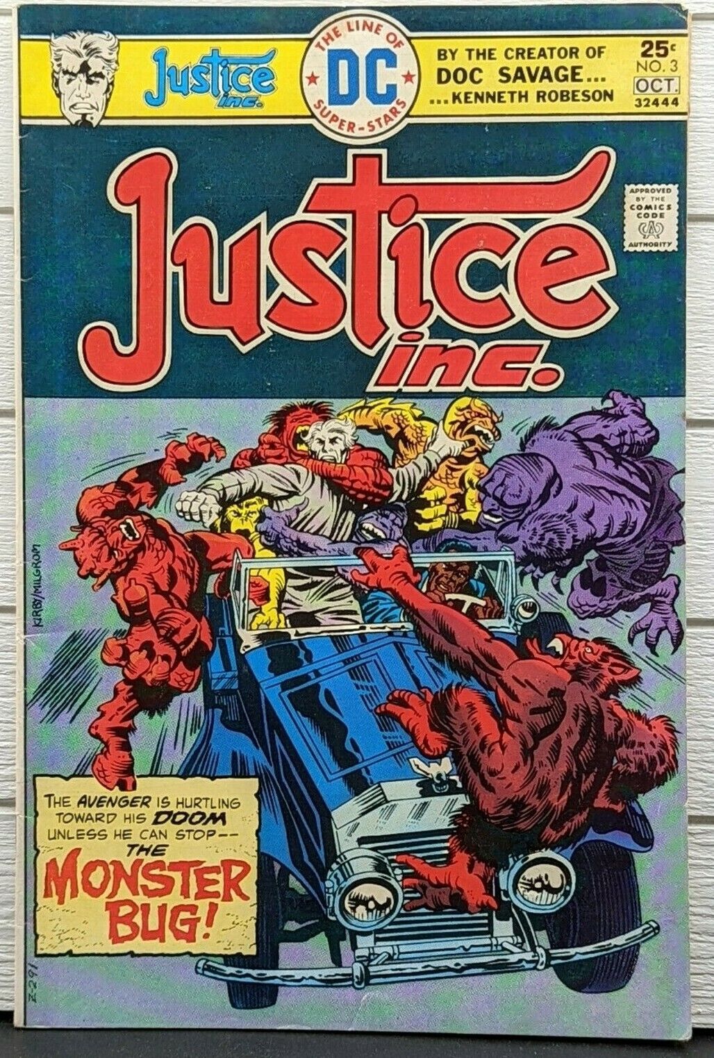 Justice Inc #3 7.5 VF- Bronze Age Comic 1975 DC Comics Jack Kirby