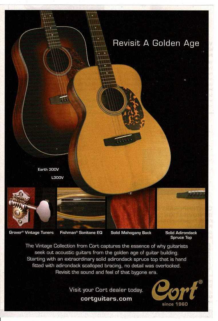 2014 CORT Acoustic Guitar L300V & Earth 300V Magazine Ad