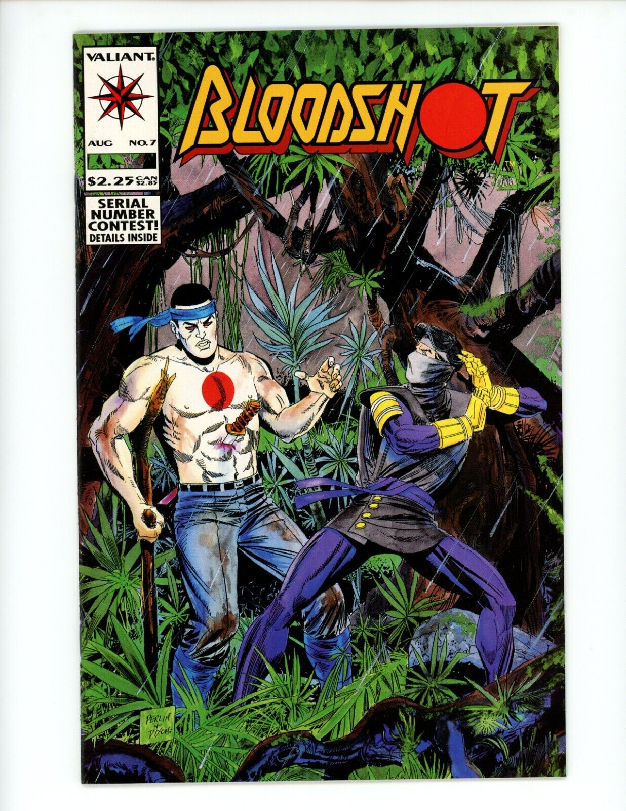 Bloodshot #7 Comic Book 1993 VF- 1st App Ninjax Don Perlin Acclaim Valiant
