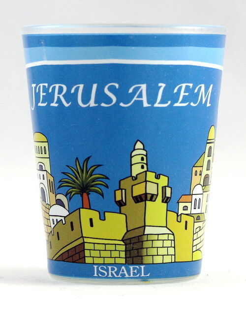 JERUSALEM ISRAEL OLD CITY GLASS SHOTGLASS