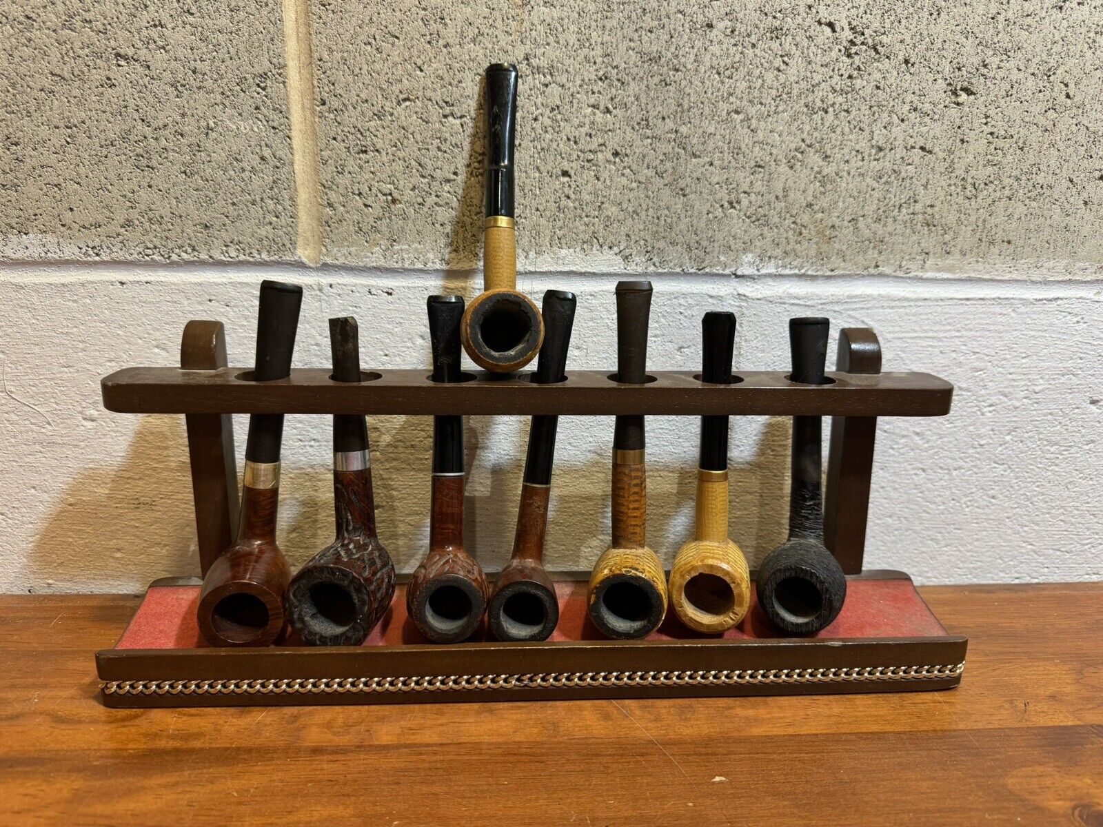 Vintage Pipes Lot And Swank Rack Dr Grabow Sterncrest LHS corncob Italy