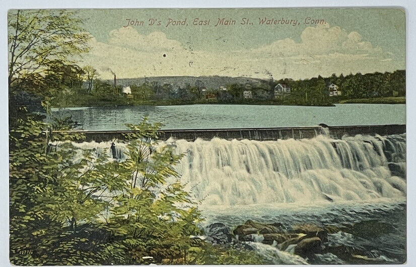 1909 John D\'s Pond East Main St. Waterbury Early Posted View - Connecticut CT