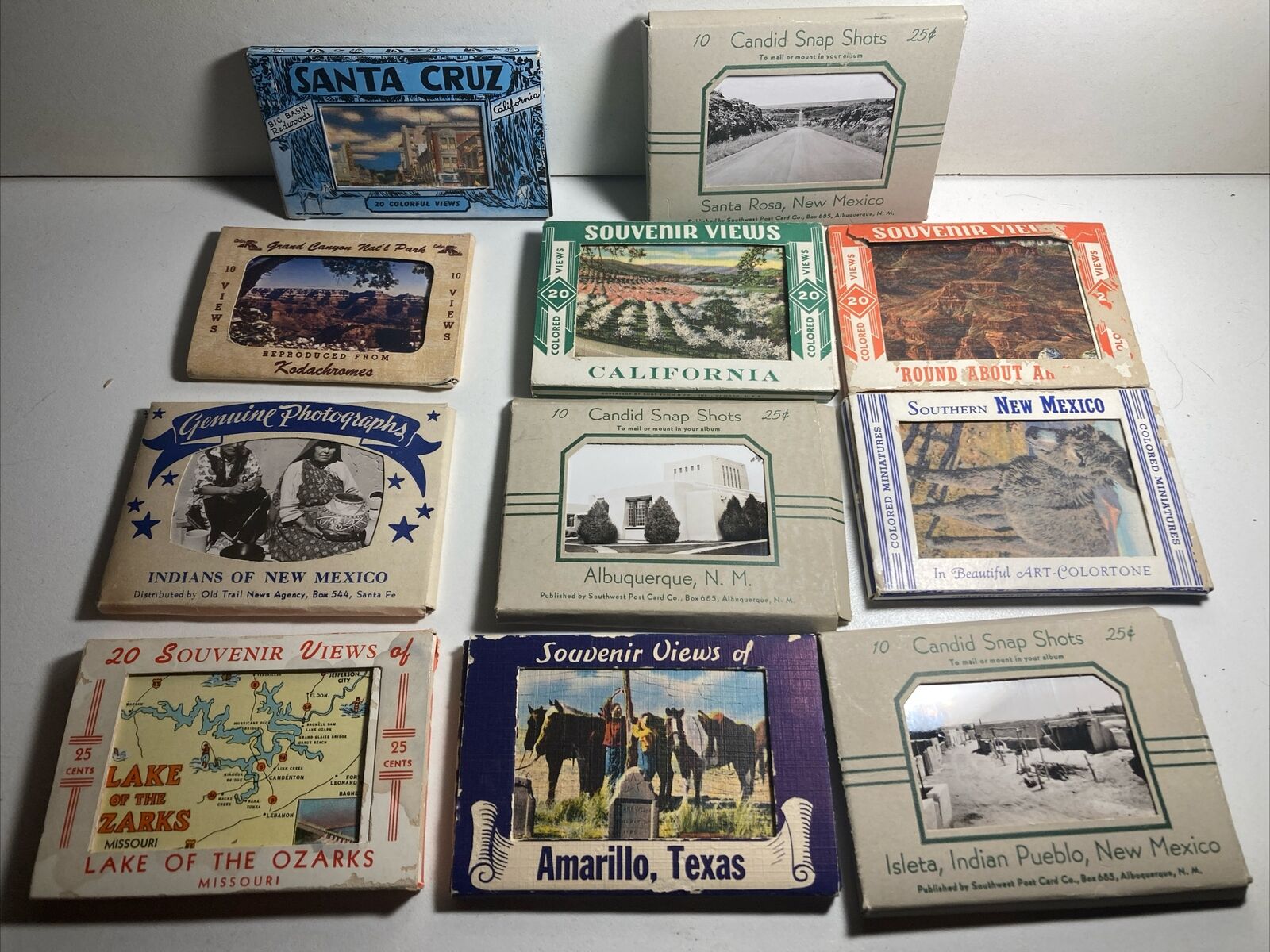 1940s Miniature Photo Cards Of The States 