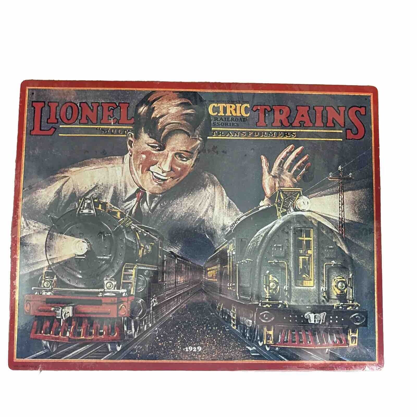 1929 Scarce Lionel Trains Railroad Childhood Toy metal tin sign picture wall art