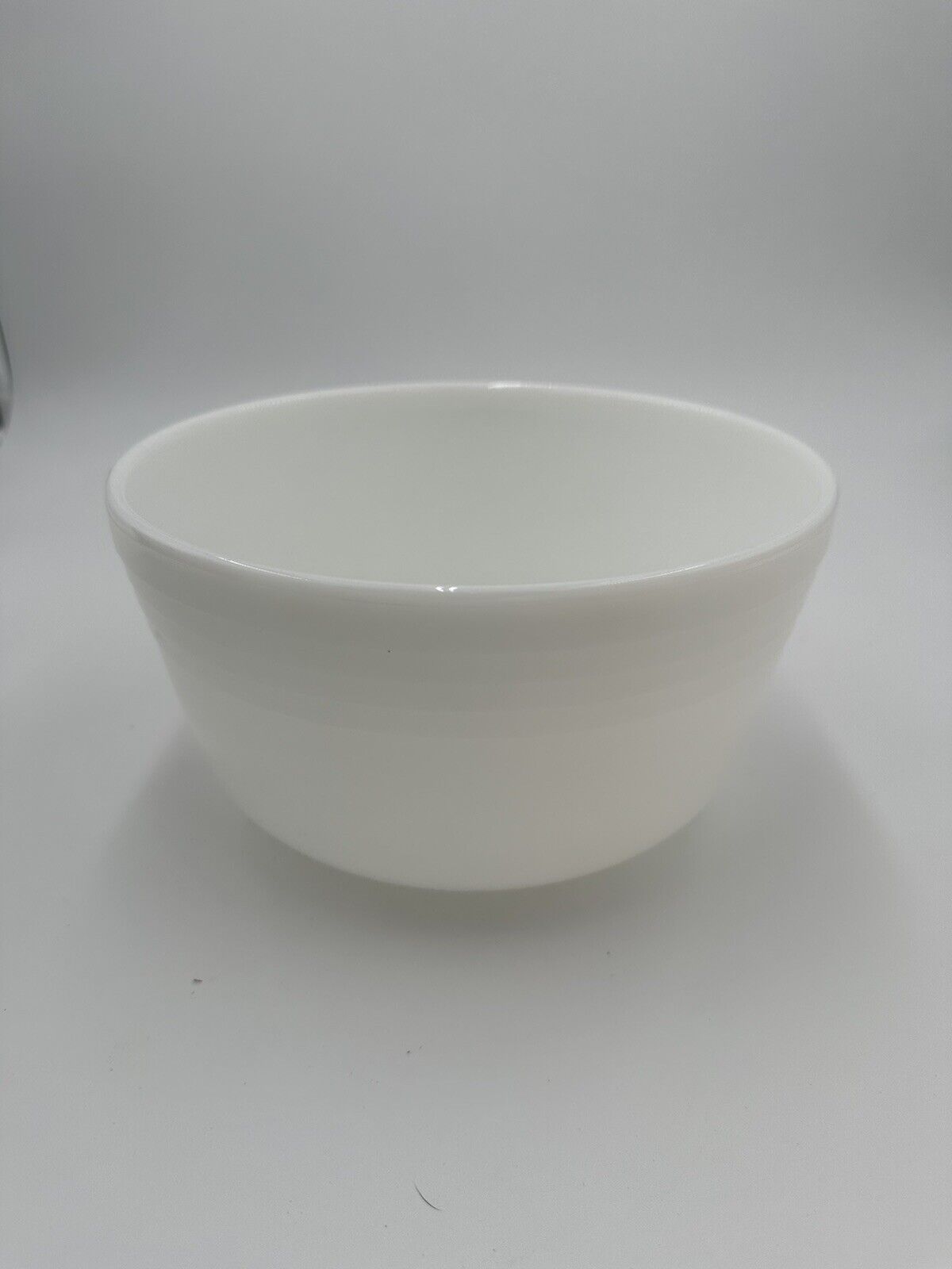 Vintage Pyrex Ribbed Mixing Bowl Hamilton Beach White Milk Glass Made in USA