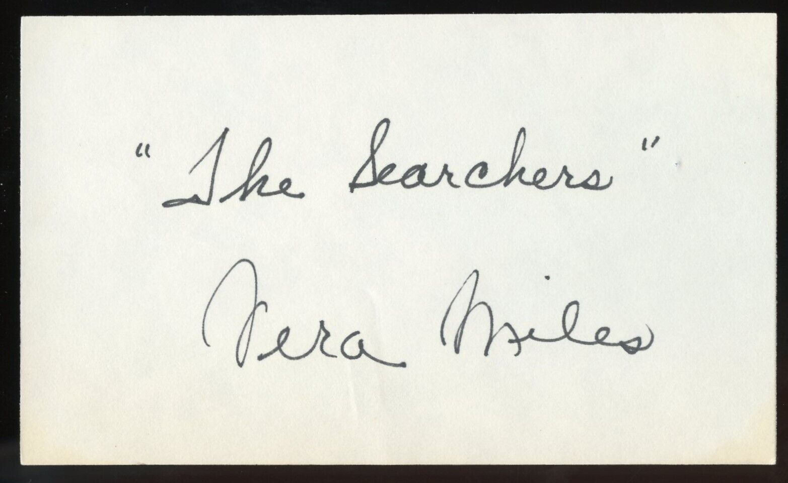 Vera Miles signed autograph 3x5 Cut American Actress in Western The Searchers