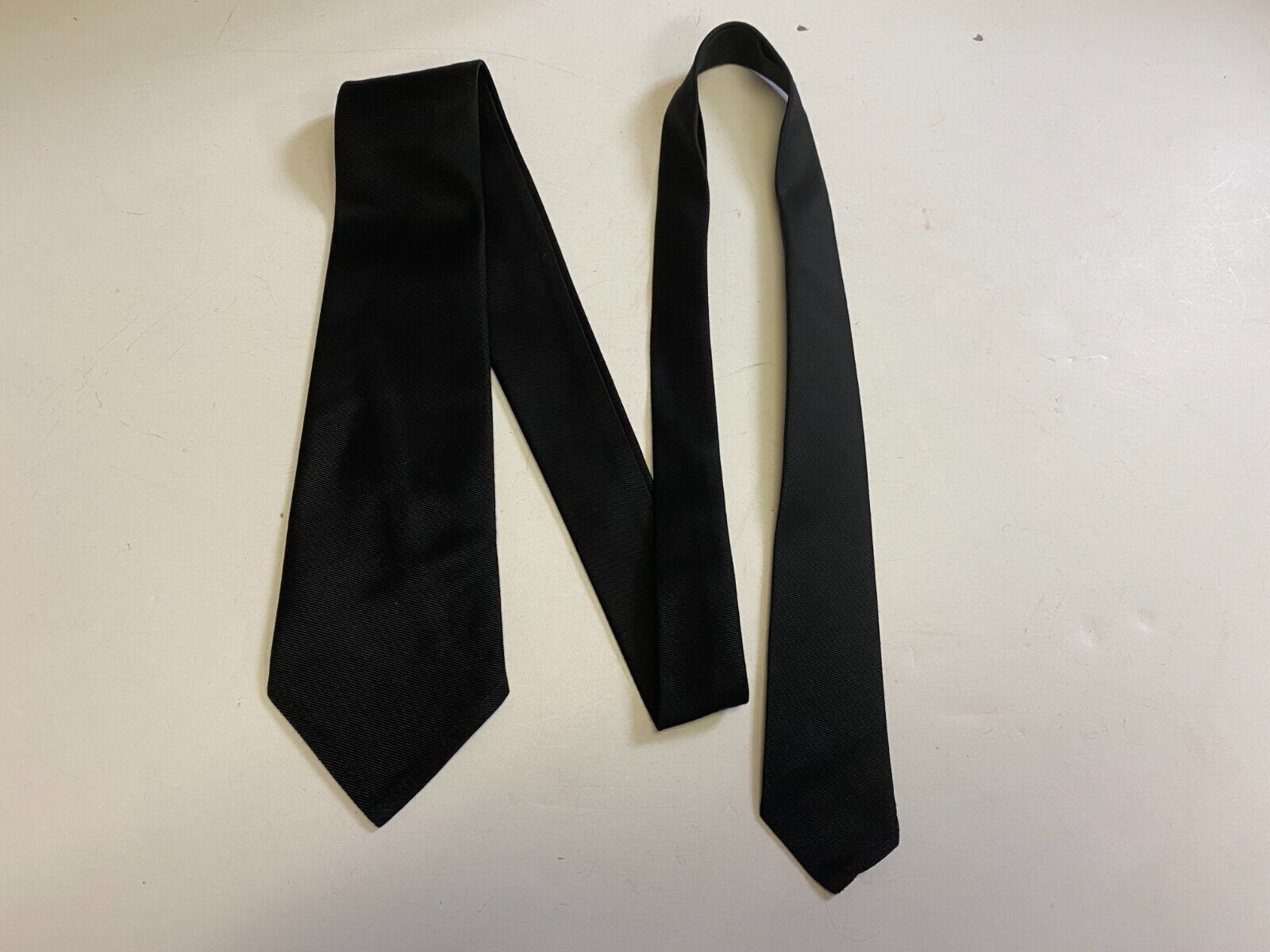 F0017 Reproduction Pre WW2 1920s 1930s US Army and Navy Black Necktie  W5D