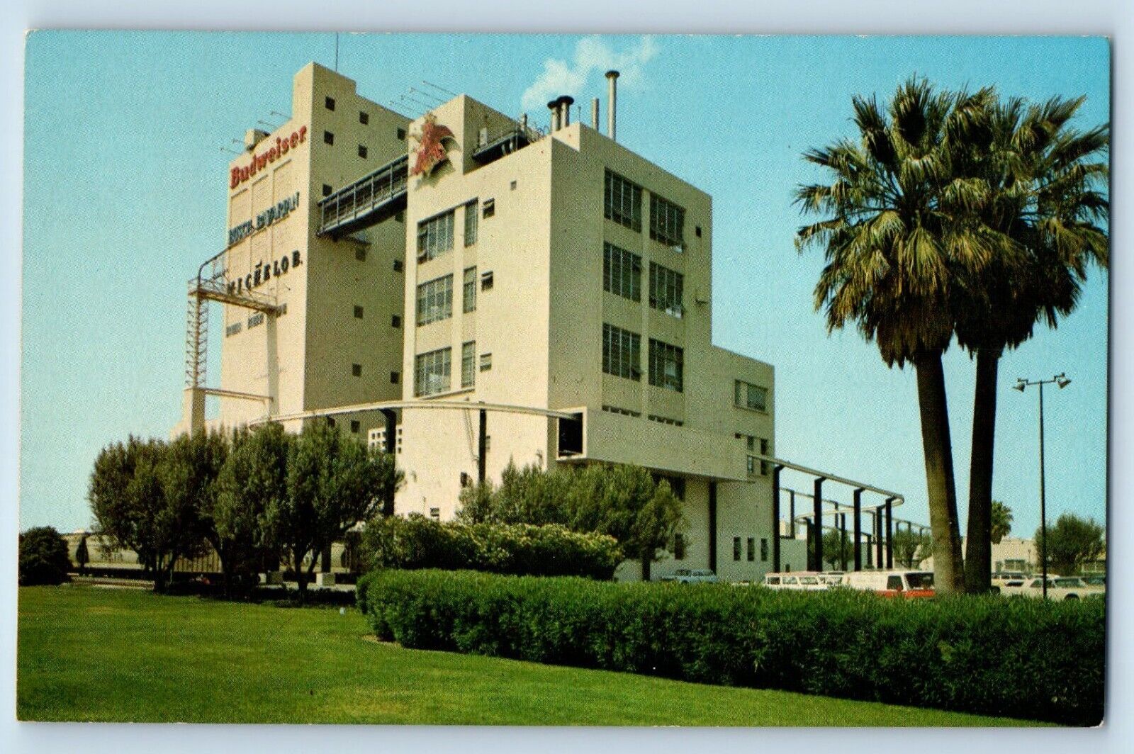 Los Angels California CA Postcard Anheuser Busch Inc Exterior View Building 1960