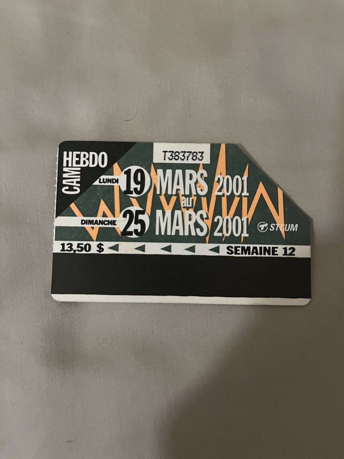 Montreal Weekly Pass March 2001