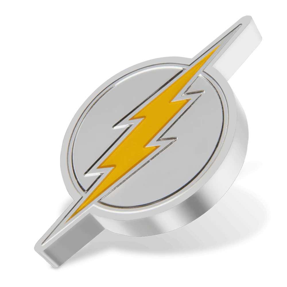 DC COMICS - THE FLASH Emblem 1oz Pure Silver Coin - NZ Mint