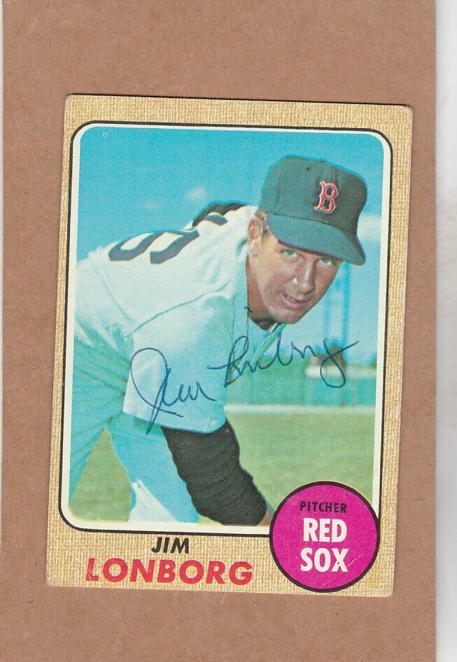 1968 Topps # 460 Jim Lonborg -  Autographed card