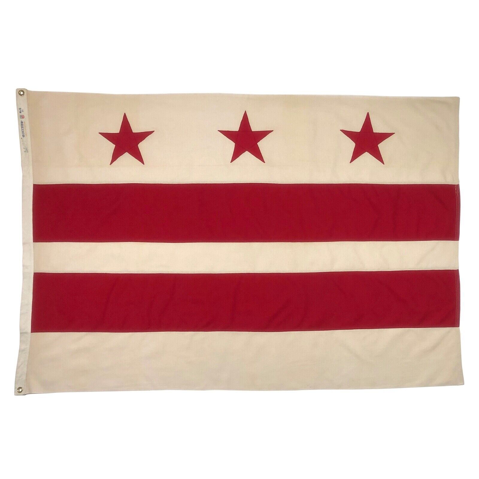 Large Vintage Cotton Sewn Washington DC Flag Cloth USA American Capital Columbia