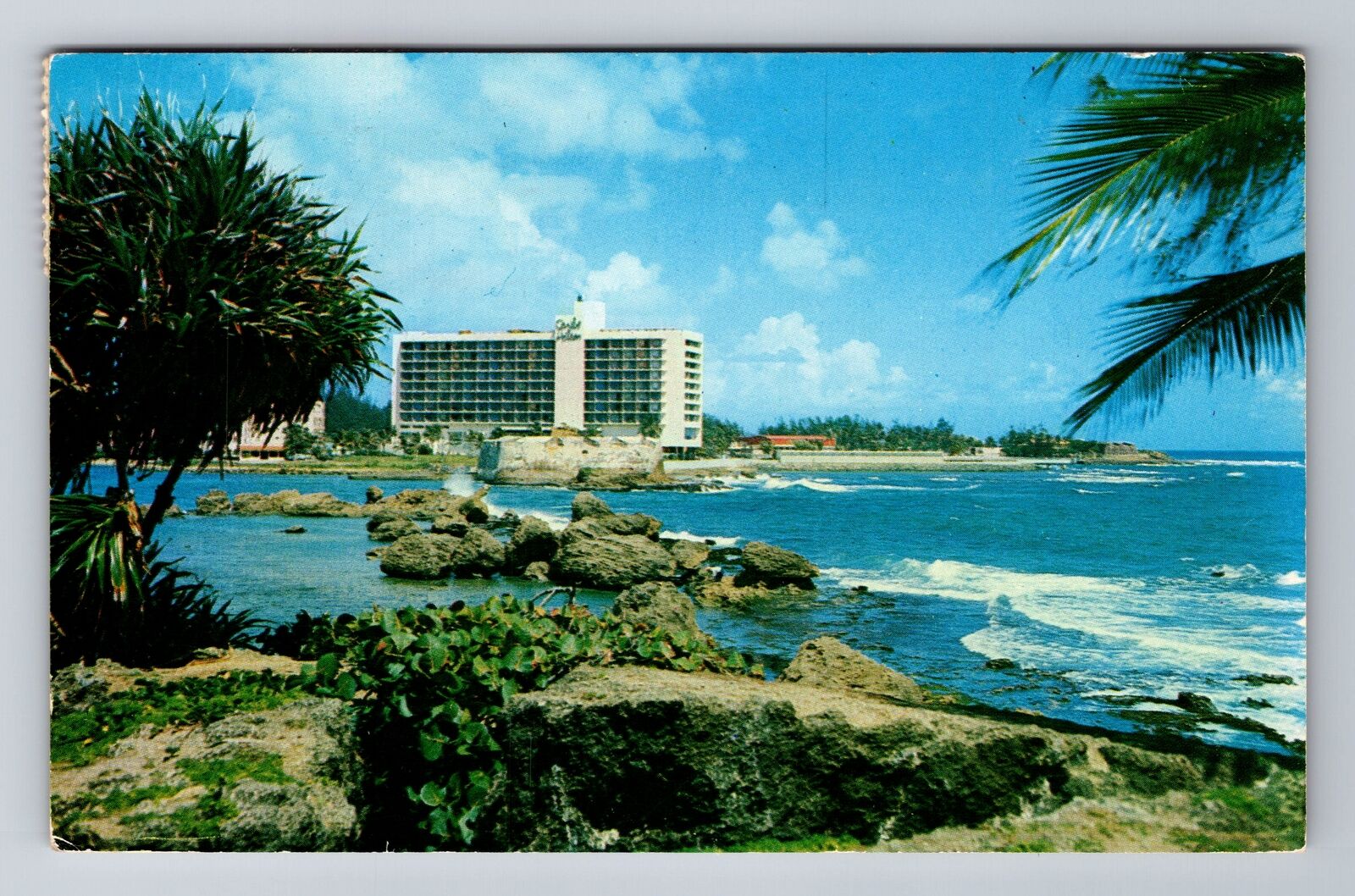 San Juan PR-Puerto Rico, Caribe Hilton Hotel, Advertise, Vintage c1956 Postcard