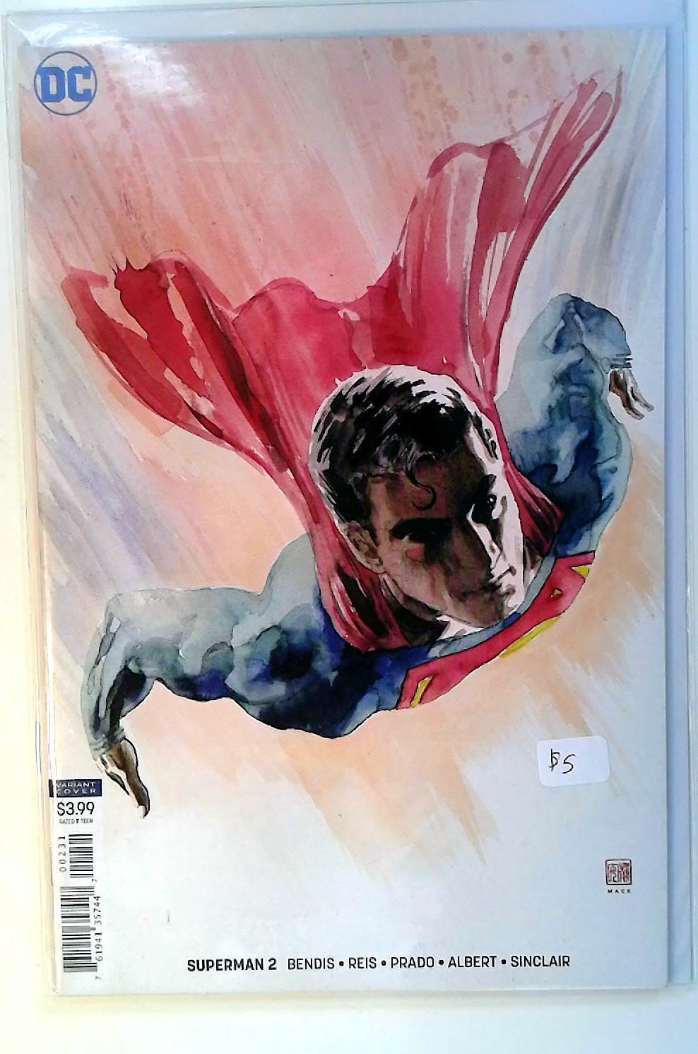 Superman #2c DC Comics (2018) David Mack Variant 5th Series 1st Print Comic Book