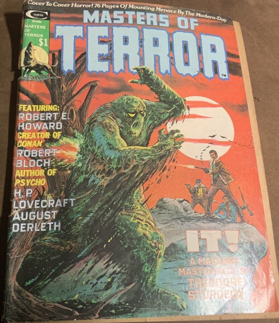 Masters of Terror V1 #1 1975 Curtis magazine Robert E. Howard IT HP Lovecraft