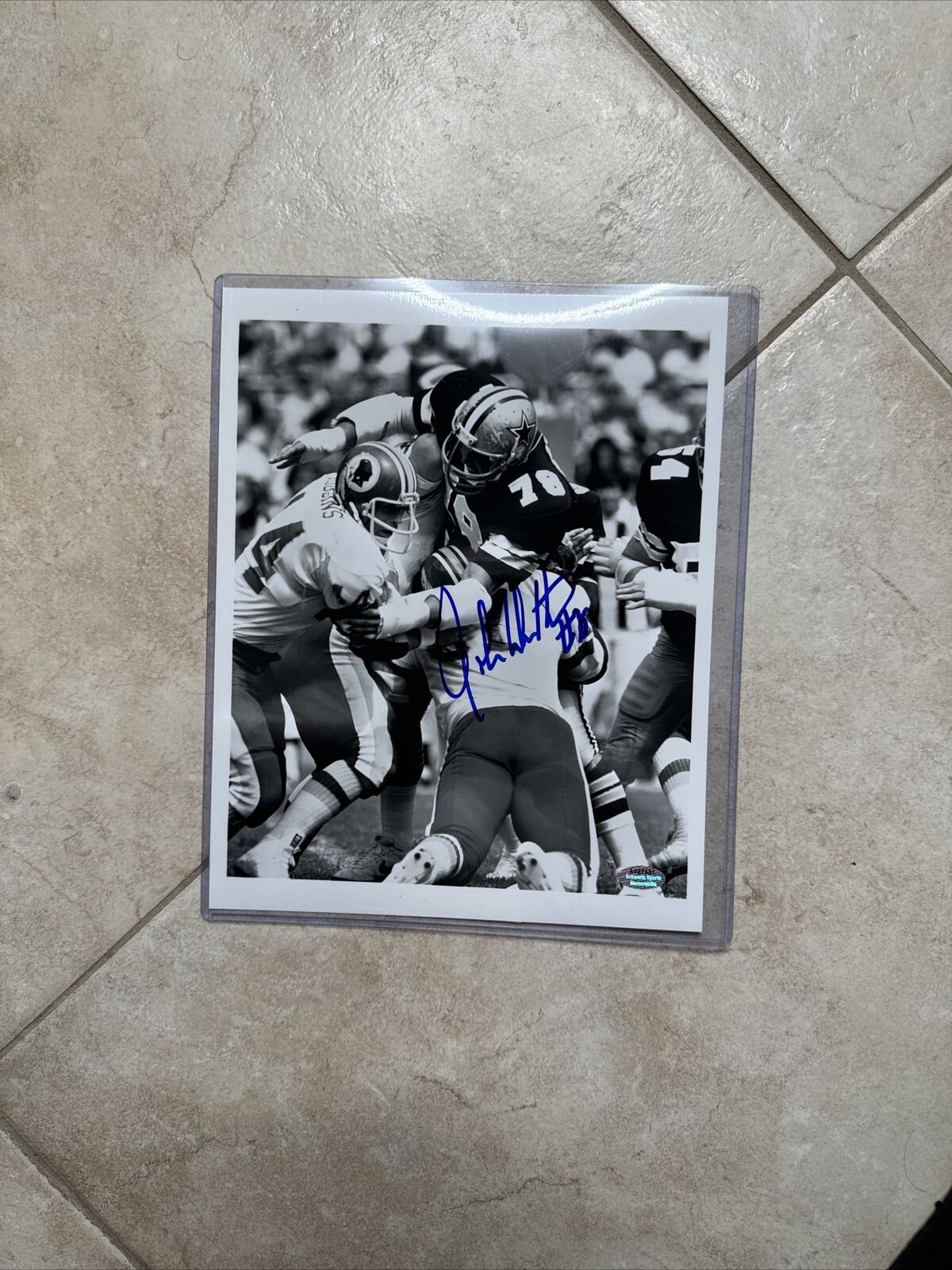 John Dutton signed Dallas Cowboys Vintage B&W 8x10 Photo w/ #78 (Doomsday)