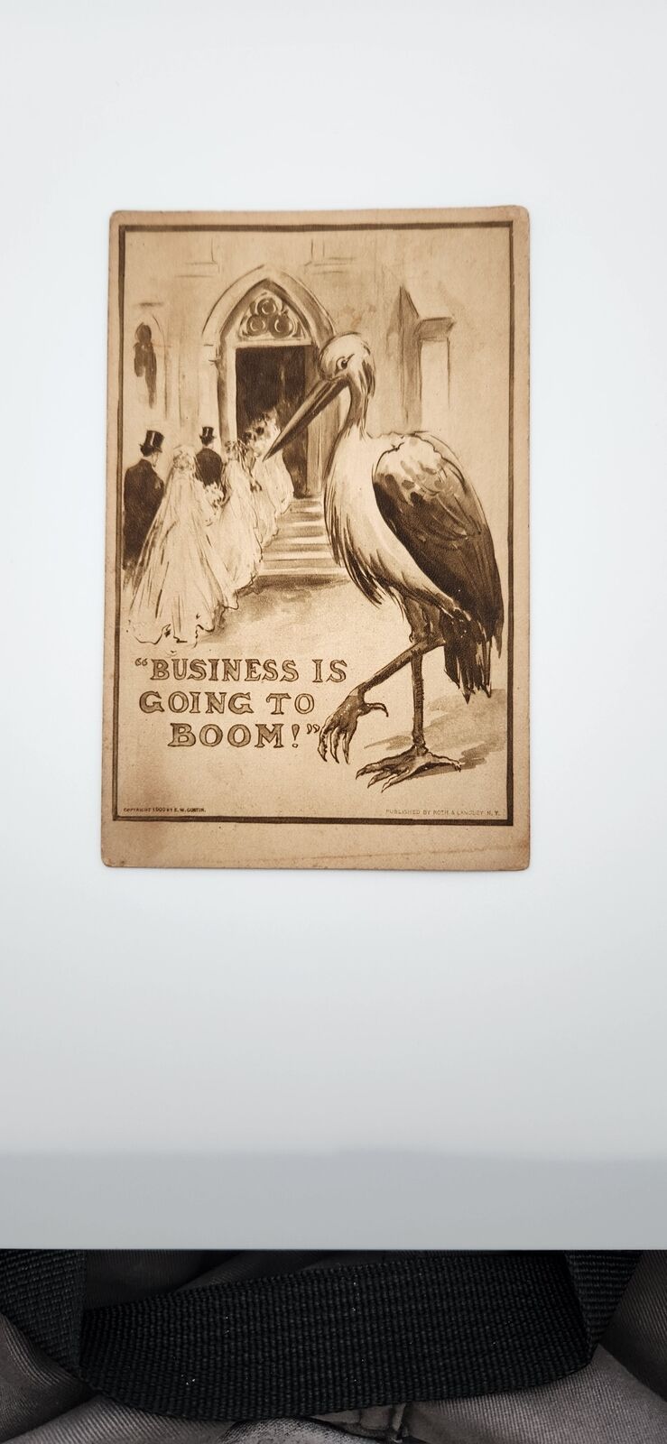 C.1910 Business is Booming Carrollton Ohio Postcard Antique Ephemera 
