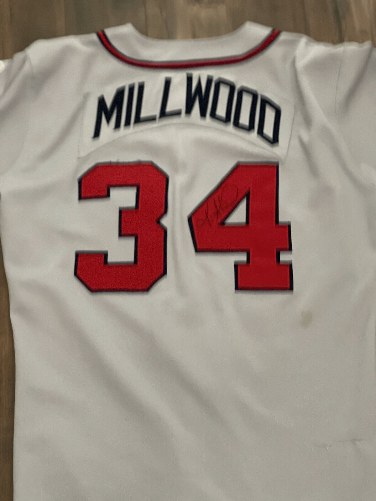 Kevin Millwood Signed Game Used Issued Atlanta Braves Russell Authentic Jersey