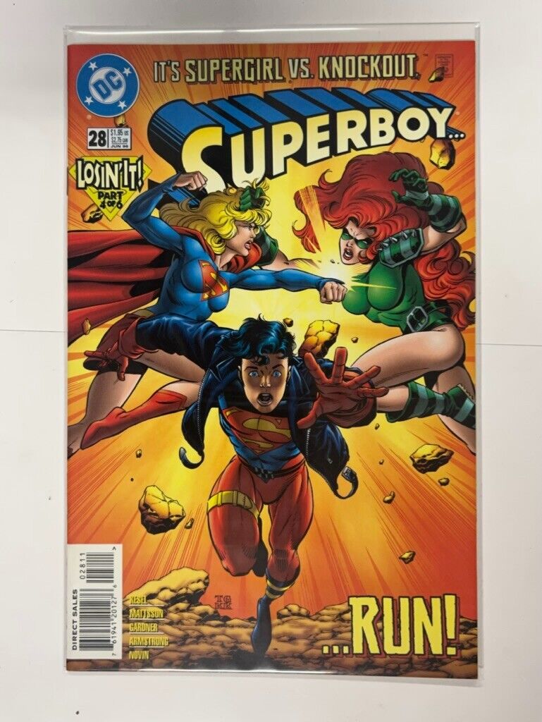 DC Comics Superboy #28 June 1996 Losin\' It Part 4 of 6 Supergirl vs Knockout | C