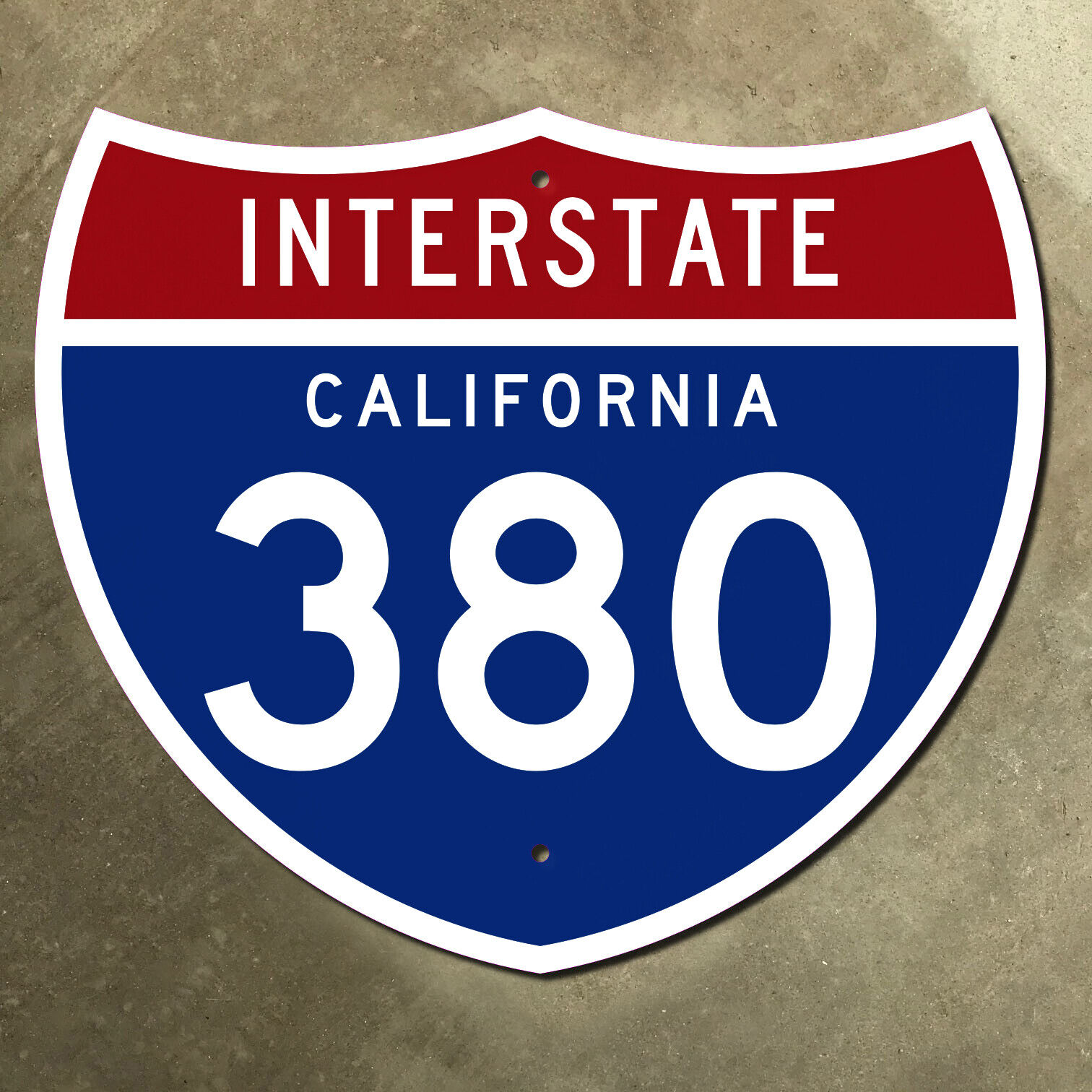 California Interstate 380 highway road sign San Bruno South San Francisco 12x10