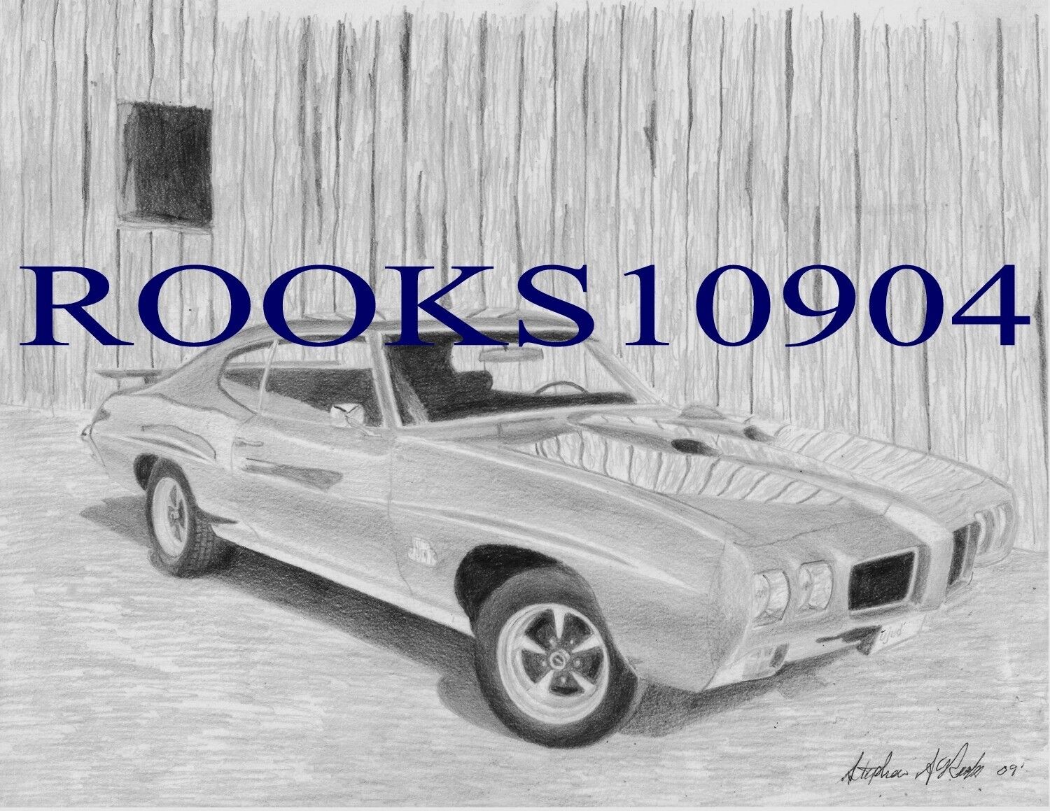 1970 Pontiac GTO Judge MUSCLE CAR ART PRINT