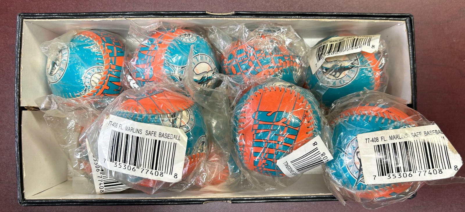 (9) Florida Marlins Baseball Logo Balls - new in sealed bags