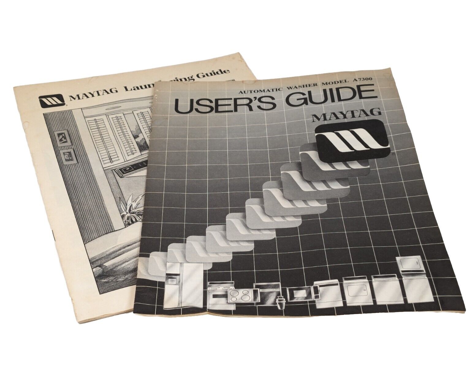Maytag Washer A7300 Users Guide Laundering 1990 Ephemera Vtg USA Booklet