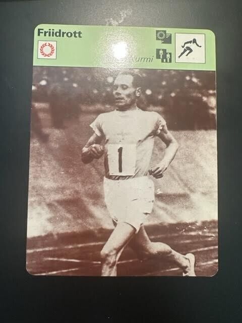 1977-79 Sportscaster Card, #13.20 Track, Paavo Nurmi, Finland