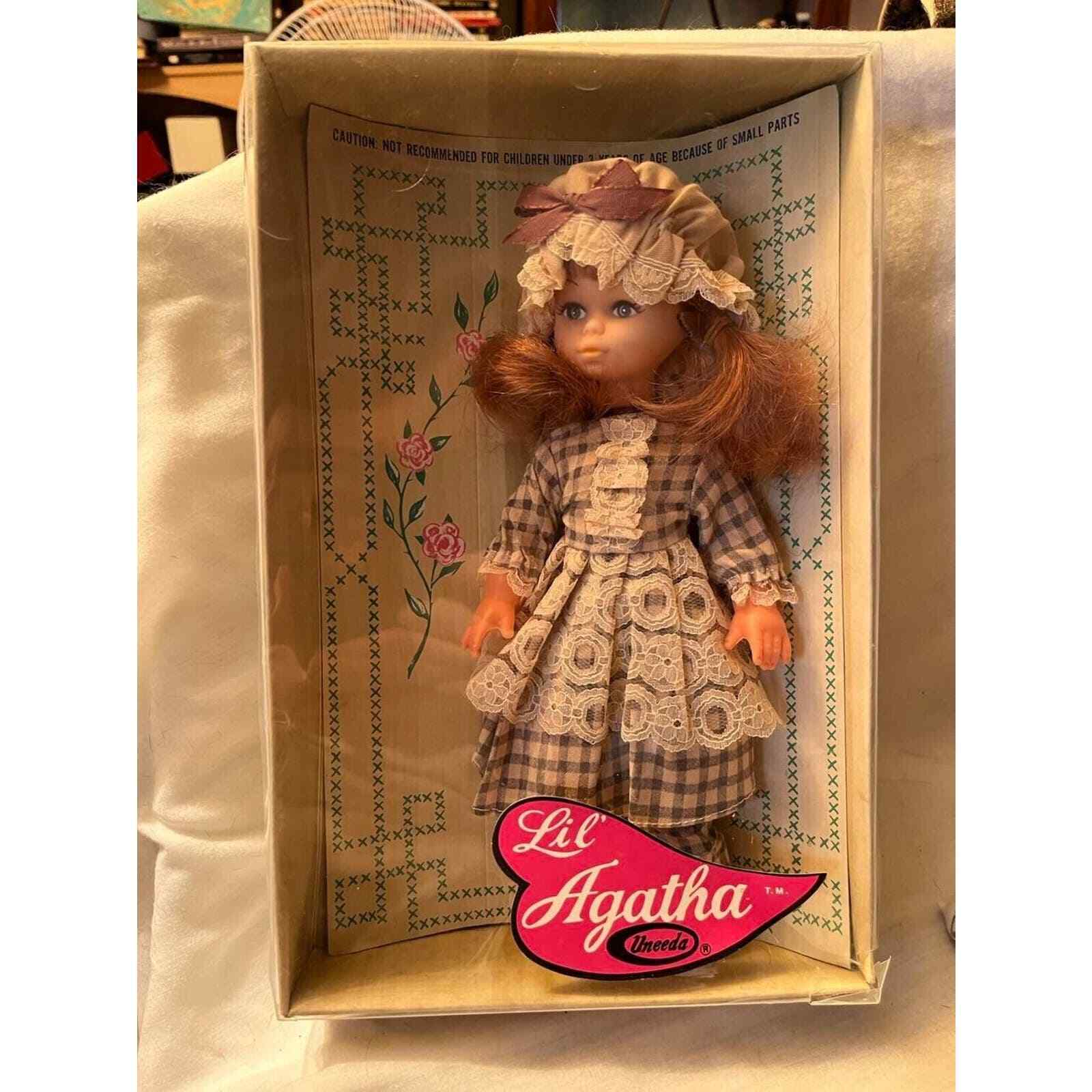 Uneeda Lil' Agatha Early Americana Style Doll in Box REDHEAD Style 71050 IN BOX