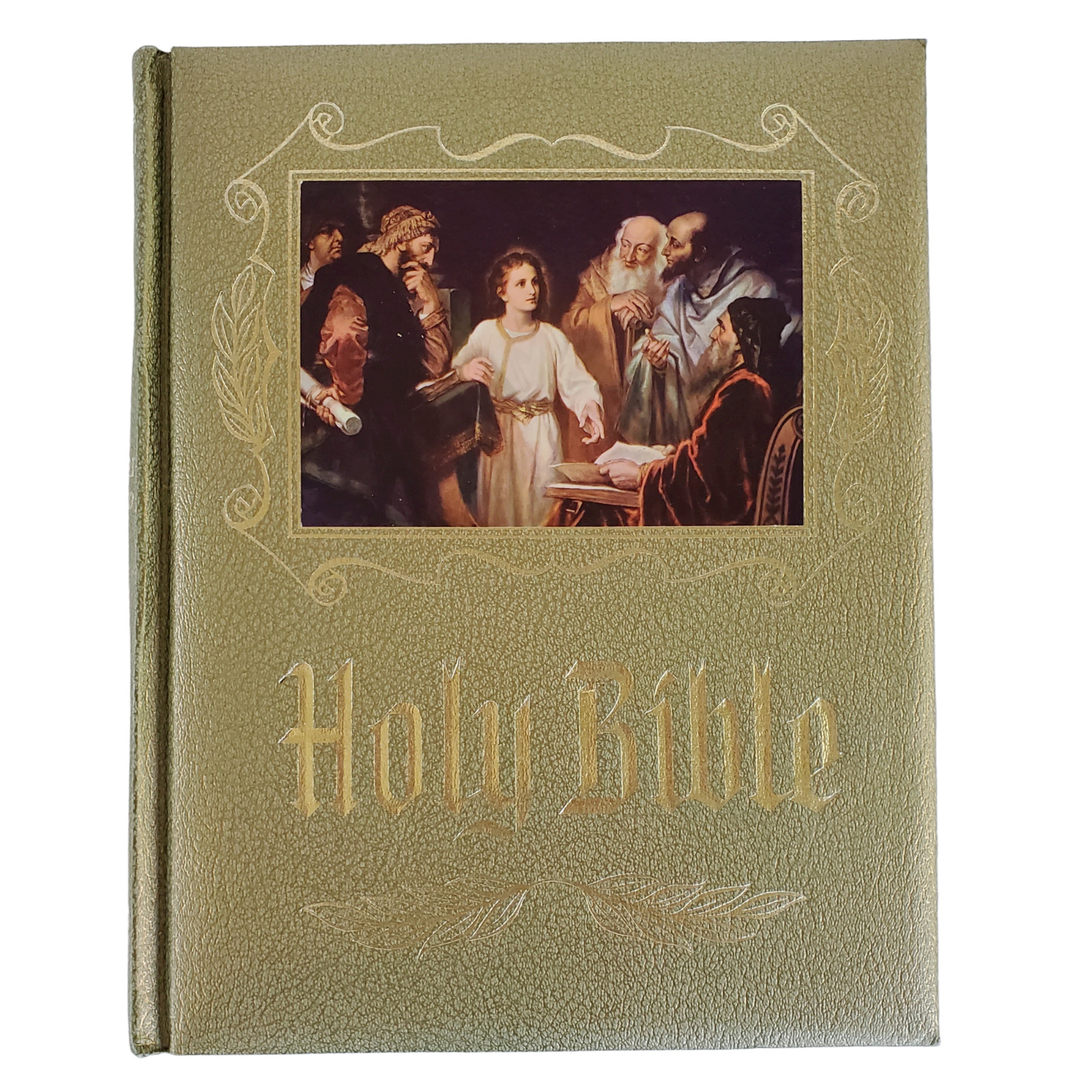 Vintage 1964 Large Heirloom KJV Holy Bible Red Letter Edition & Pictorial