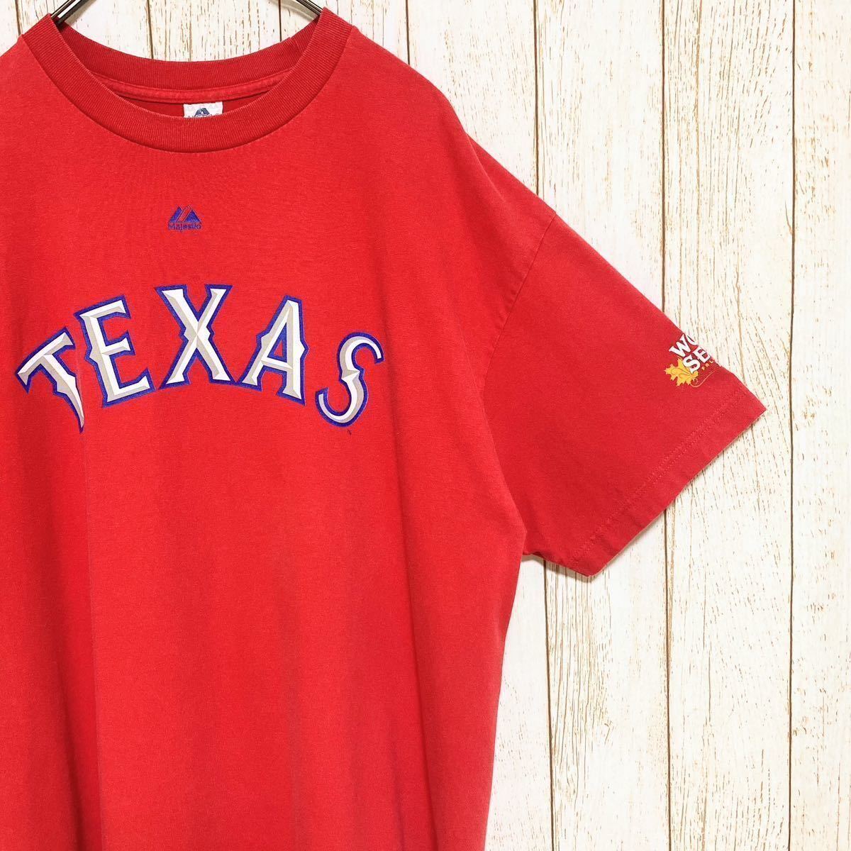 Majestic MLB Texas Rangers Hamilton Print T-Shirt XL Vintage