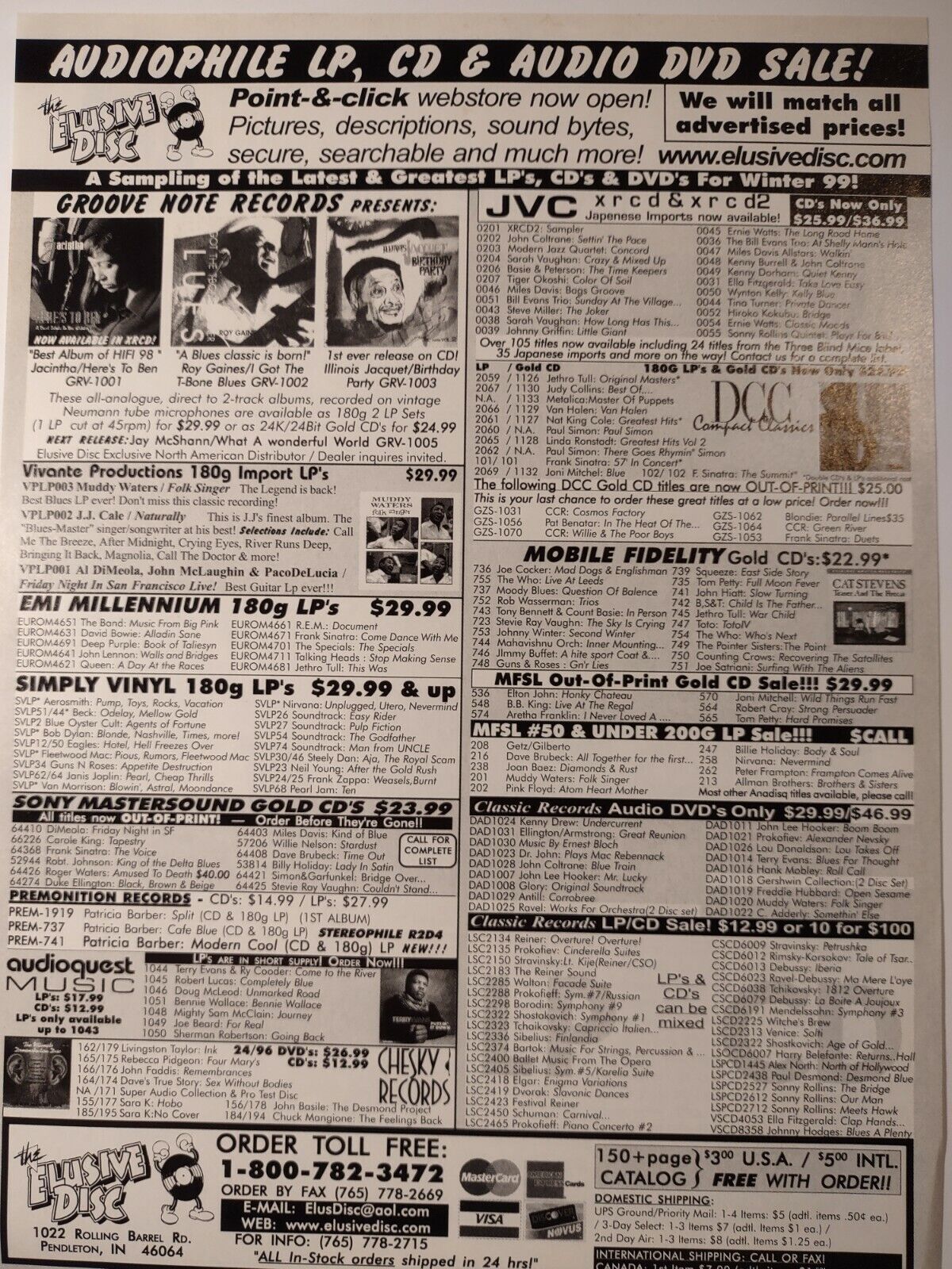 Audiophile LP CD Audio DVD Sale Original  Print Ad