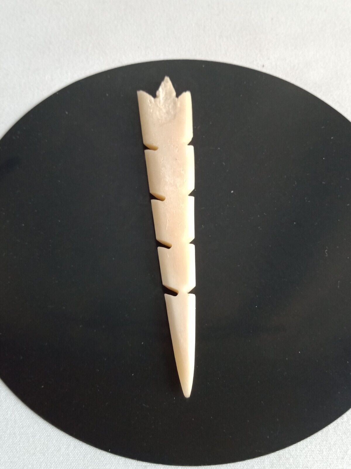 Hand Carved Bone Spearhead