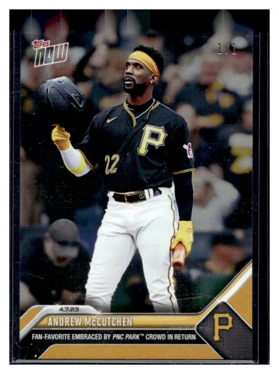 2023 Topps Now #69 Andrew McCutchen Gold Parallel Card #d 1/1