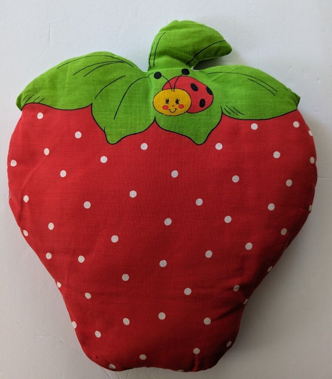 Vintage Strawberry Shortcake Pillow Cut And Sew Complete Ladybug 80s Cottagecore