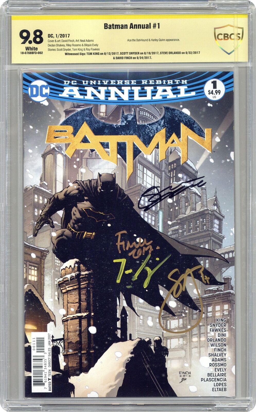 Batman Annual #1 CBCS 9.8 SS King/ Snyder/ Orlando/ Finch 2017 18-0768BFD-062