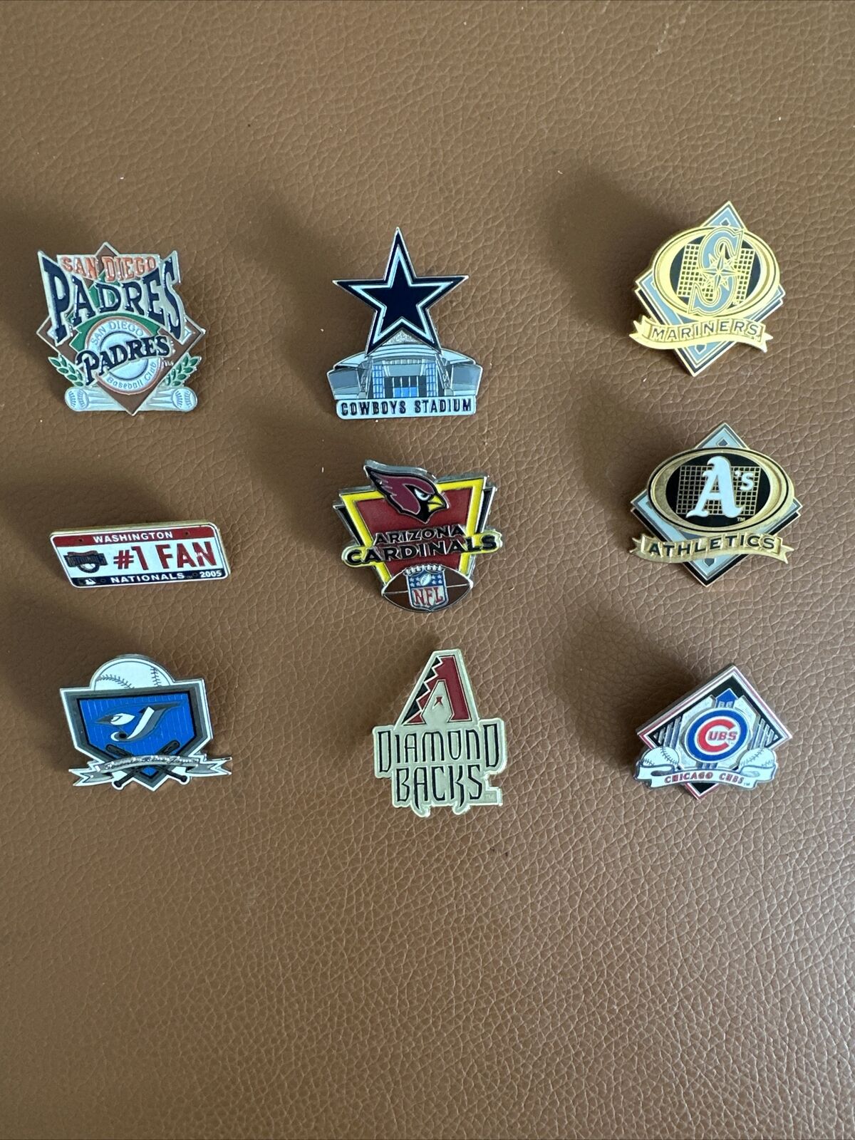 Vintage NFL and MLB pins