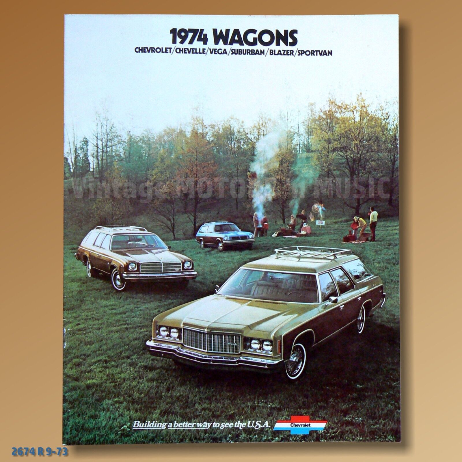 1974 UNCIRCULATED Brochure Wagons Chevy Chevelle Vega Suburban Blazer Sport 2674