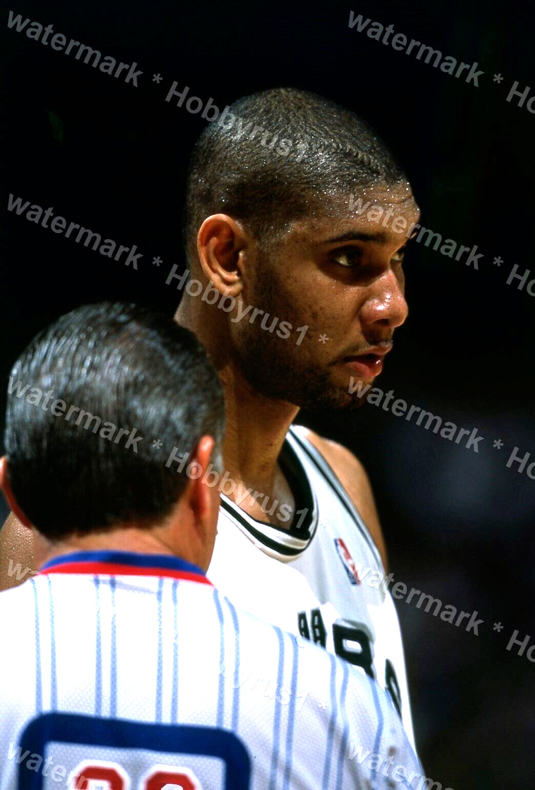 TIM DUNCAN San Antonio Spurs Playoffs 2001 NBA Original 35mm Photo Transparency