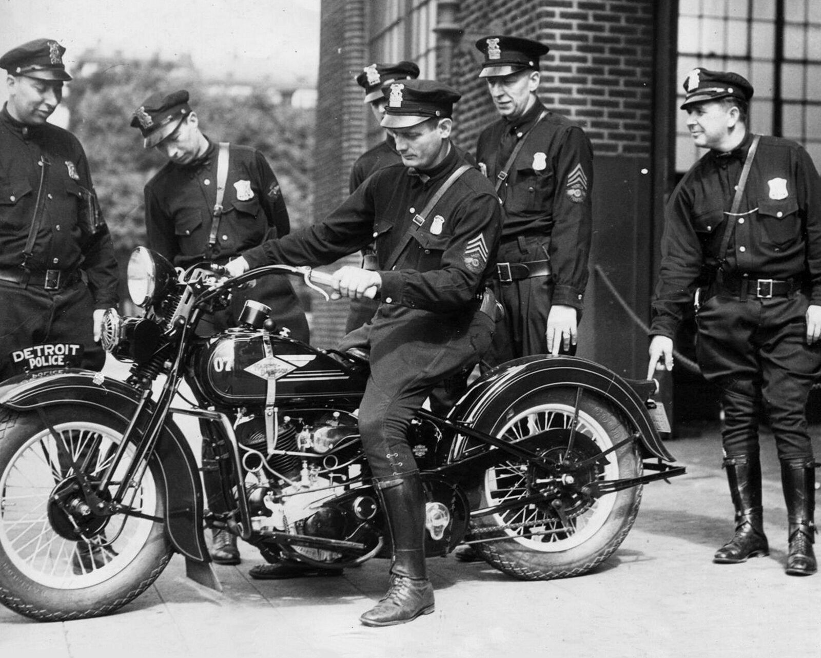 1934 DETROIT POLICE MOTORCYCLE Photo  (223-L)