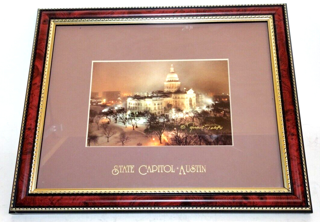 1985 Austin Texas State Capitol Snow 1st Place Sesquicentennial Photo Contest
